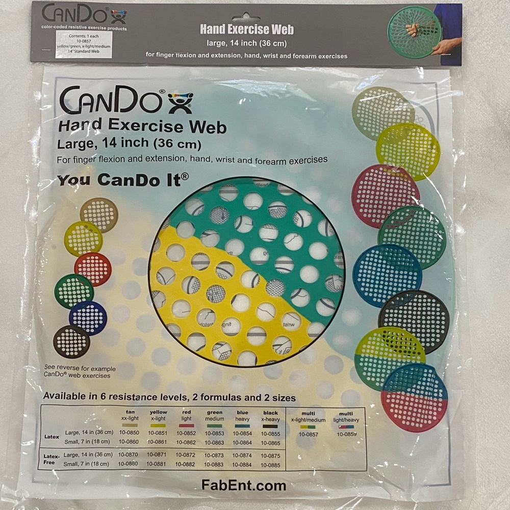 Large Hand Exercise Web - Green/Yellow - Picture 2 of 7
